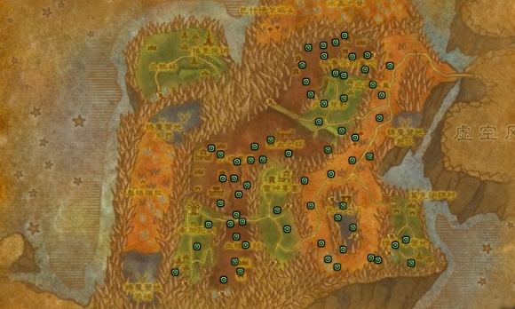 魔兽世界刀锋山草药位置分布介绍1