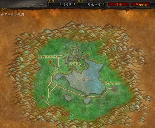 魔兽世界怀旧服黑海岸前往月光林地路线5