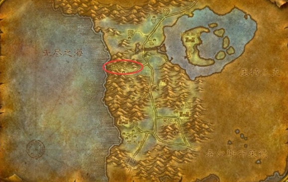 魔兽世界银松森林飞行点位置分享1