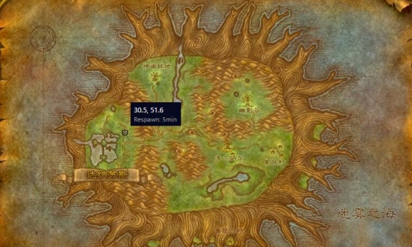 魔兽世界wlk达纳苏斯剥皮训练师位置分享1